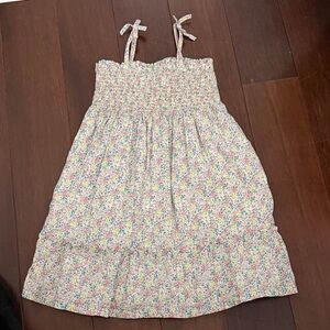 Girls Floral Smocked Sundress - Pink Multicolor